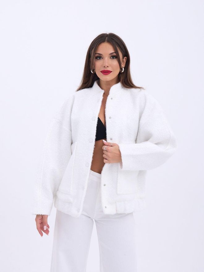 Fame Coat White Wholesale Clothing Casual