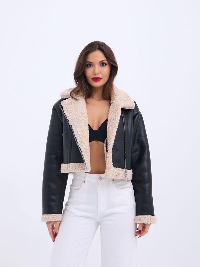 Fame Leather Jacket Black Wholesale Clothing Casual