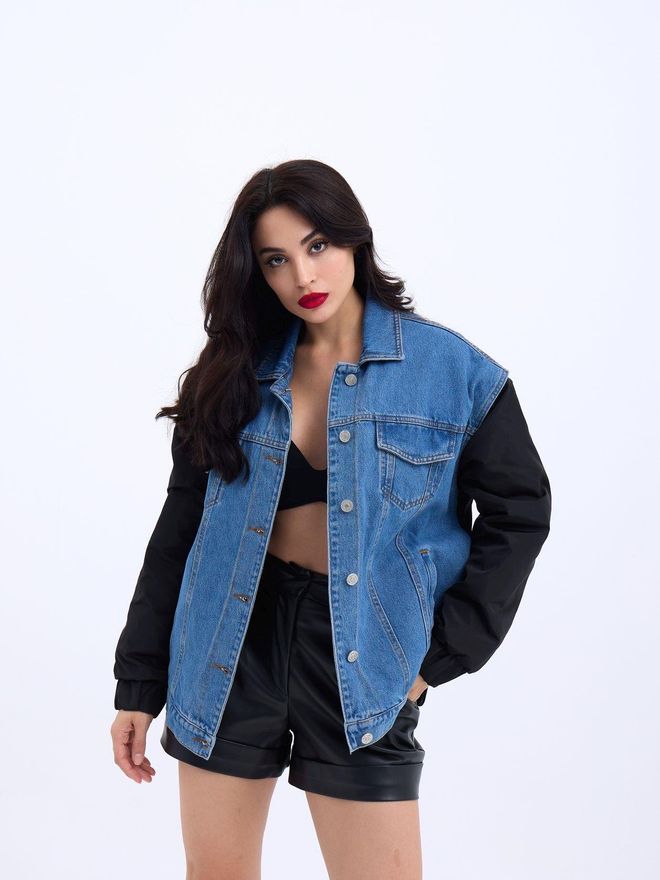 Fame Denim Jacket Blue Wholesale Clothing Casual