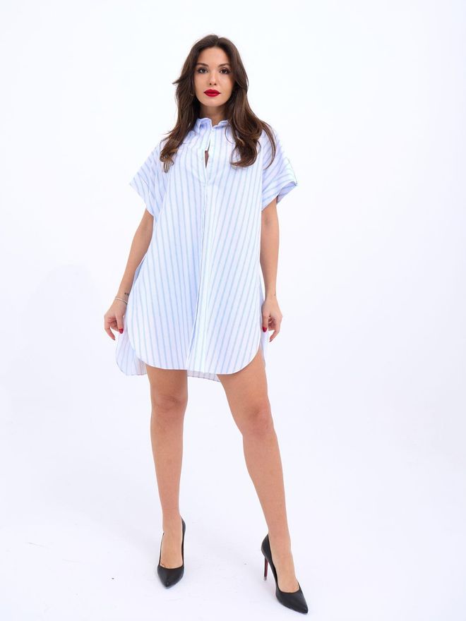 Fame Camisa Listrada Multicolor Roupas por atacado Casual