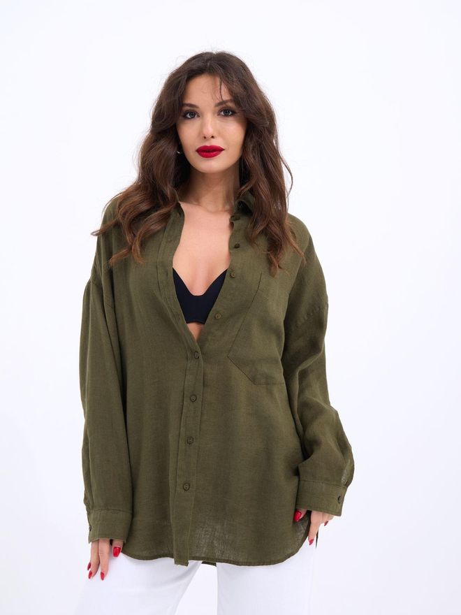 Fame Camicia Khaki Abbigliamento all'ingrosso Casuale