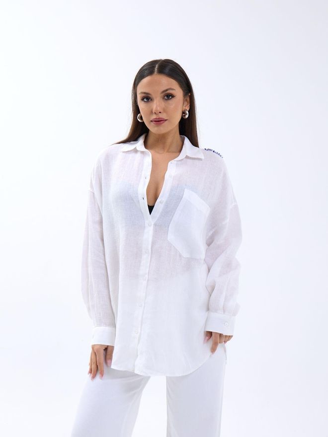 Fame Chemise Blanche Vêtements en gros Décontracté
