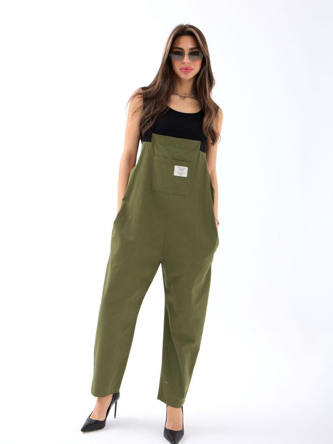 Fame Overalls Green Wholesale Clothing Casual