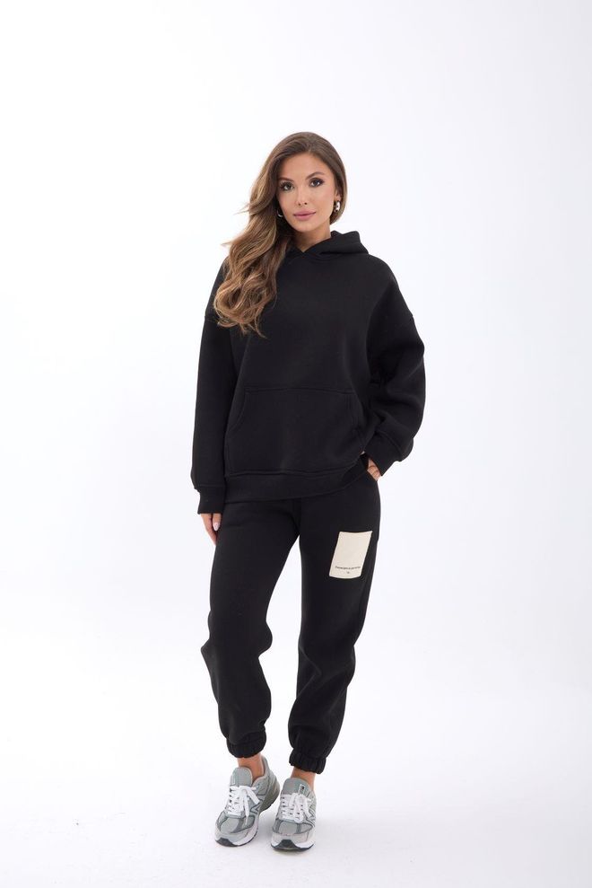 Fame Tracksuit Set Black Wholesale Clothing Casual