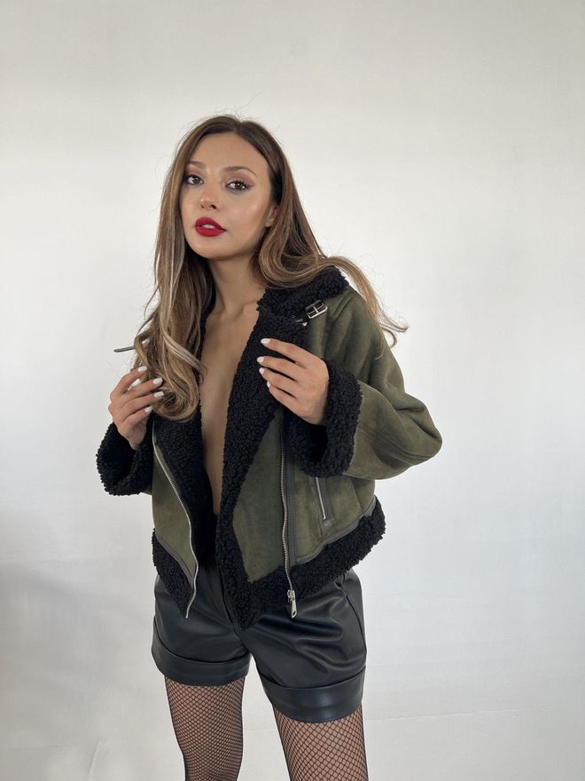 Fame Coat Khaki Wholesale Clothing Casual