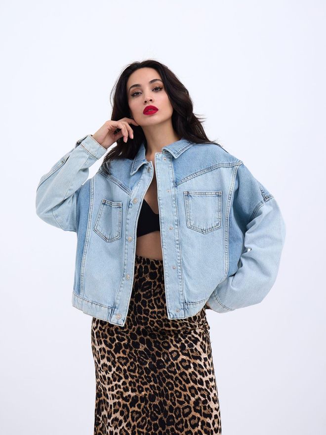 Fame Denim Jacket Blue Wholesale Clothing Casual
