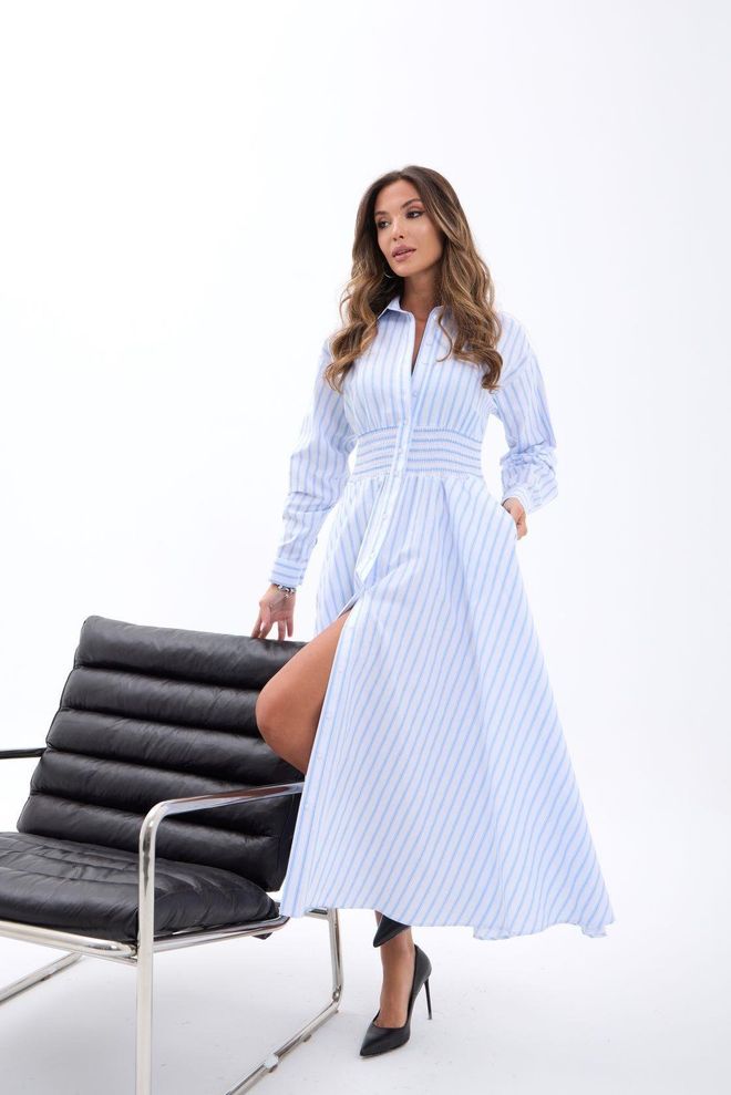 Fame Striped Dress White Wholesale Clothing Formal