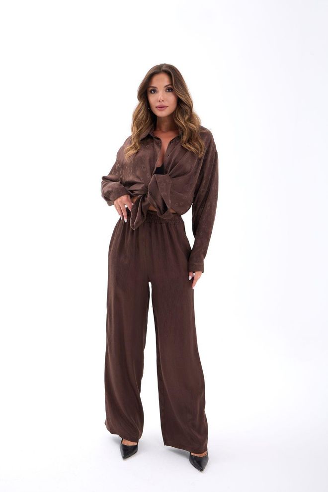 Fame Set Marrone Casual & Elegante Streetwear Alla Moda Abbigliamento all'ingrosso Casuale