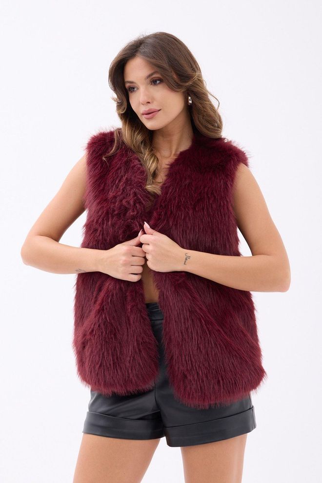 Fame Veste Élégante Rouge Bordeaux Vêtements en gros 1