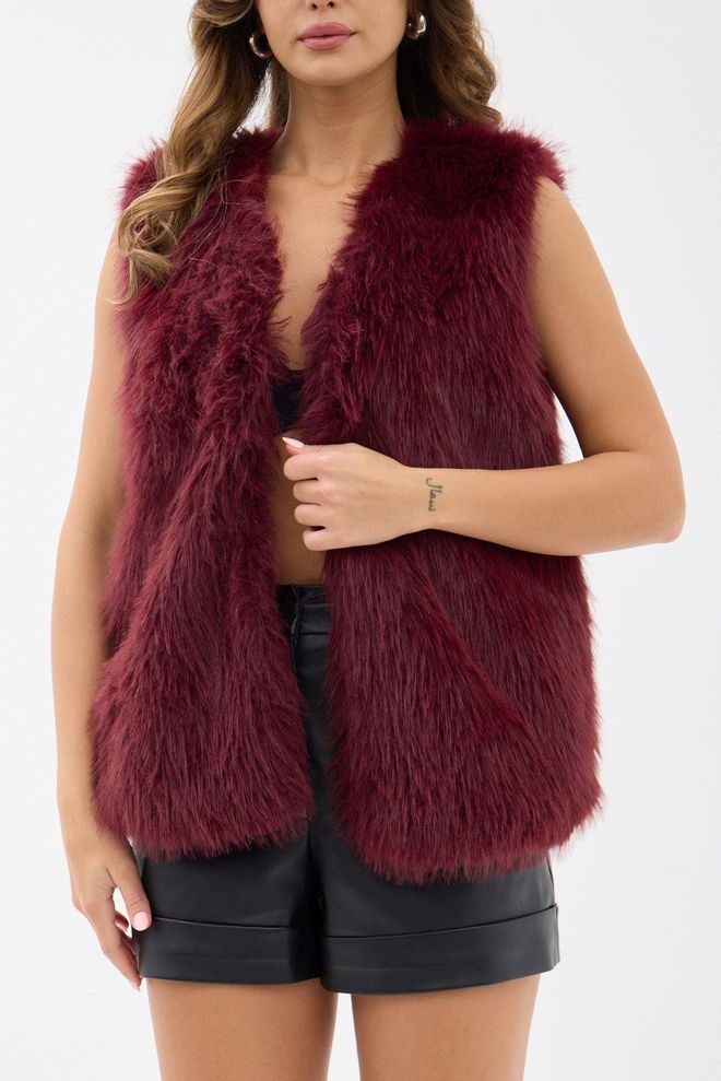 Fame Veste Élégante Rouge Bordeaux Vêtements en gros Ancien