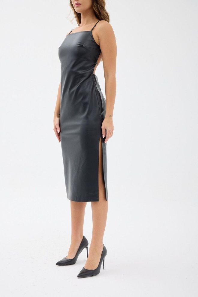 Fame Черный Сексуальный Элегантный Гламурный Формальный Соскальзывать Оптовая продажа одежды 1