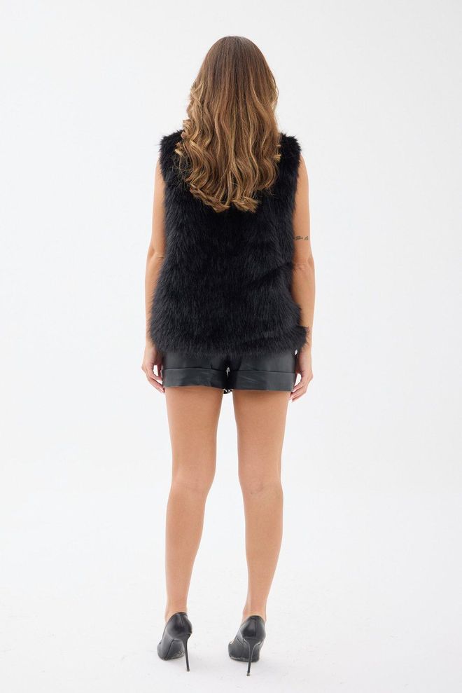 Fame Preto Sensual Casual Elegante Glamoroso Colete Roupas por atacado Sensual