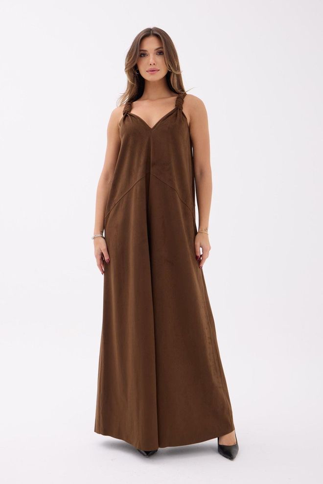 Fame Combinaison Brun Élégante Coupe Slim Vêtements en gros Décontracté