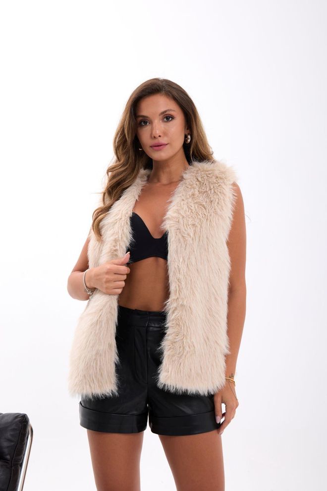 Fame Veste Glam Décontracté Élégant Beige Vêtements en gros Décontracté