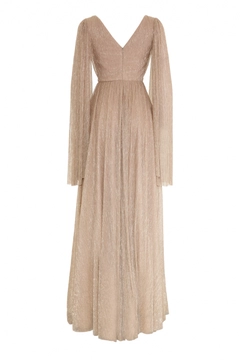A wholesale clothing model wears FRV10134 - Moonlight Sleeveless Maxi Dress, Turkish wholesale Dress of Fervente
