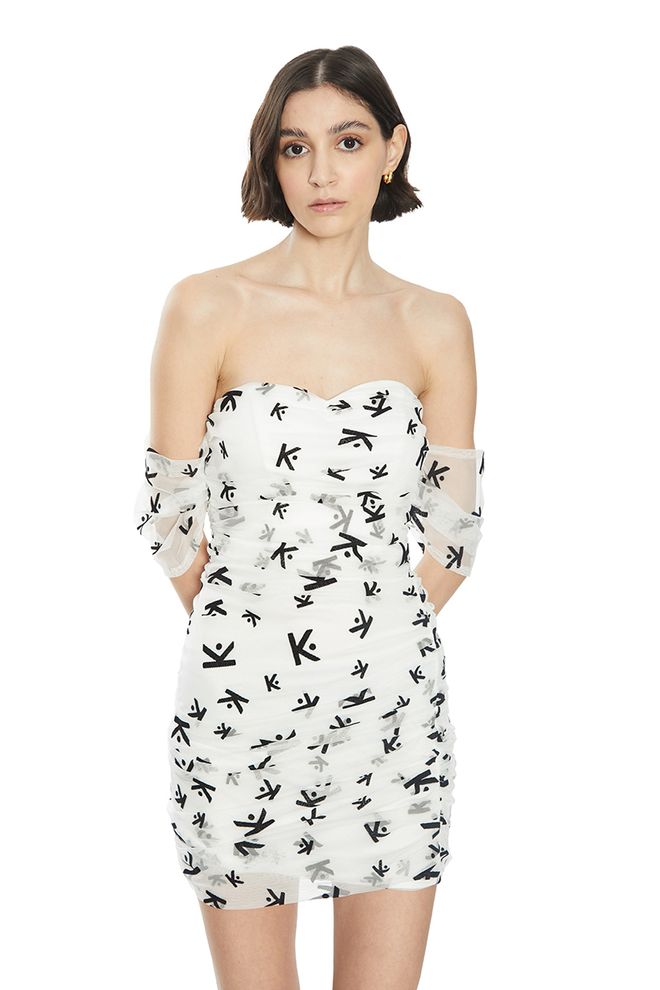 Fervente Мини Хаљина Бела Велепродаја одеће Божић