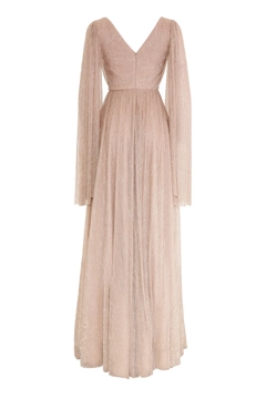 A wholesale clothing model wears FRV10527 - Moonlight Sleeveless Maxi Dress, Turkish wholesale Dress of Fervente