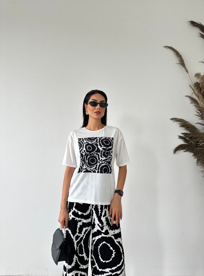 Fiori Ethnic Pattern Printed T shirt Wholesale Clothing Ethnic