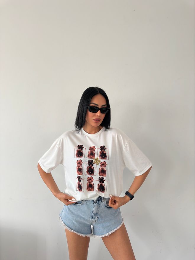 Fiori T shirt Basique Imprimé Floral Vêtements en gros Anniversaire