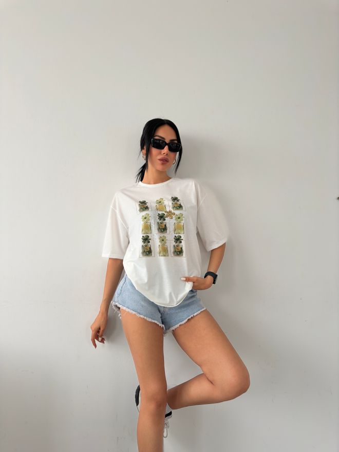 Fiori T shirt Basique Imprimé Floral Vêtements en gros Coton