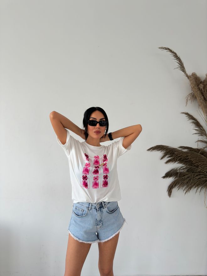 Fiori T shirt Basique Imprimé Floral Vêtements en gros Coton