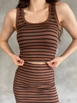 A wholesale clothing model wears fio10334-striped-tank-top, Turkish wholesale  of 