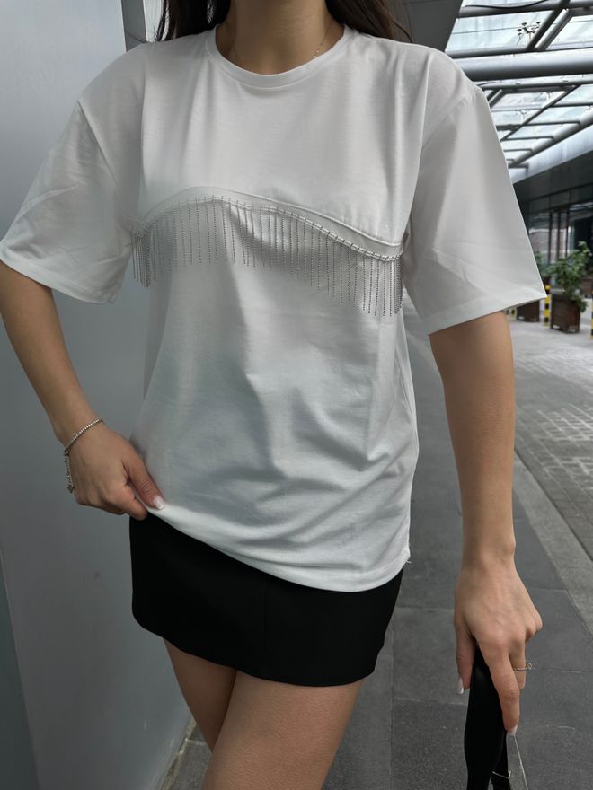 Fiori Tricou Cu Lanțuri Îmbrăcăminte cu ridicata Casual