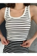 A wholesale clothing model wears fio10336-striped-tank-top, Turkish wholesale  of 