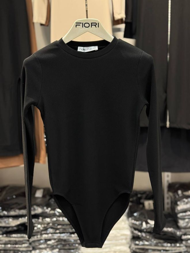 Fiori Long Sleeve Modal Bodysuit Wholesale Clothing Casual