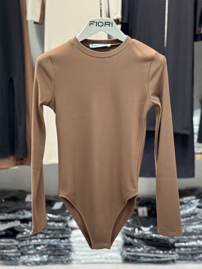 Fiori Long Sleeve Modal Bodysuit Wholesale Clothing Casual