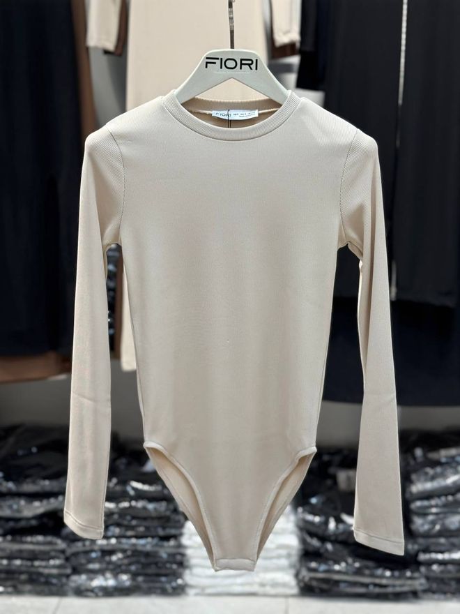 Fiori Long Sleeve Modal Bodysuit Wholesale Clothing Casual