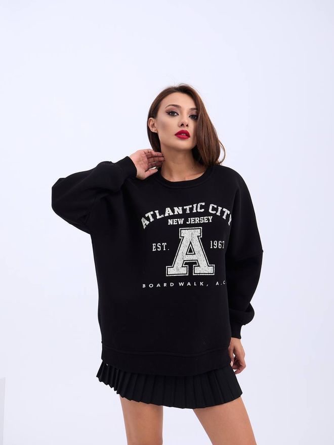 Fiori Printed 3 Thread Raised Sweatshirt Wholesale Clothing Casual