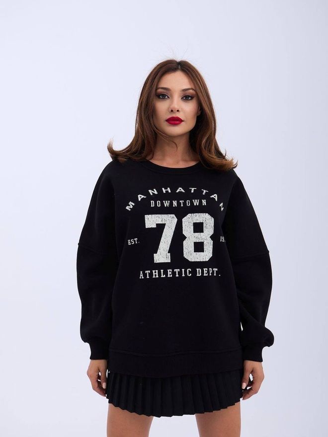 Fiori Printed 3 Thread Raised Sweatshirt Wholesale Clothing Casual