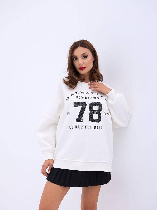 Fiori Printed 3 Thread Raised Sweatshirt Wholesale Clothing Casual