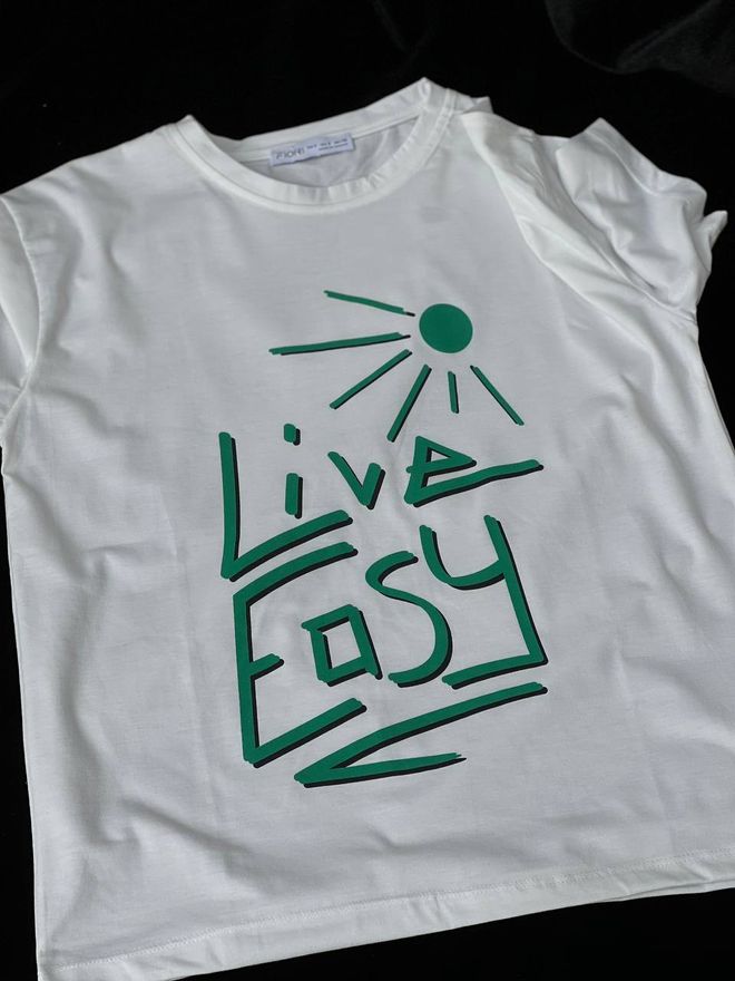 Fiori Wzorzysta Koszulka Z Nadrukiem I Nadrukiem Hurtowa sprzedaż odzieży Casual