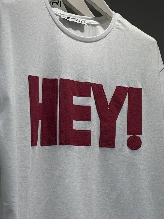 Fiori Тениска С Печат На Букви Дрехи на едро Рожден ден