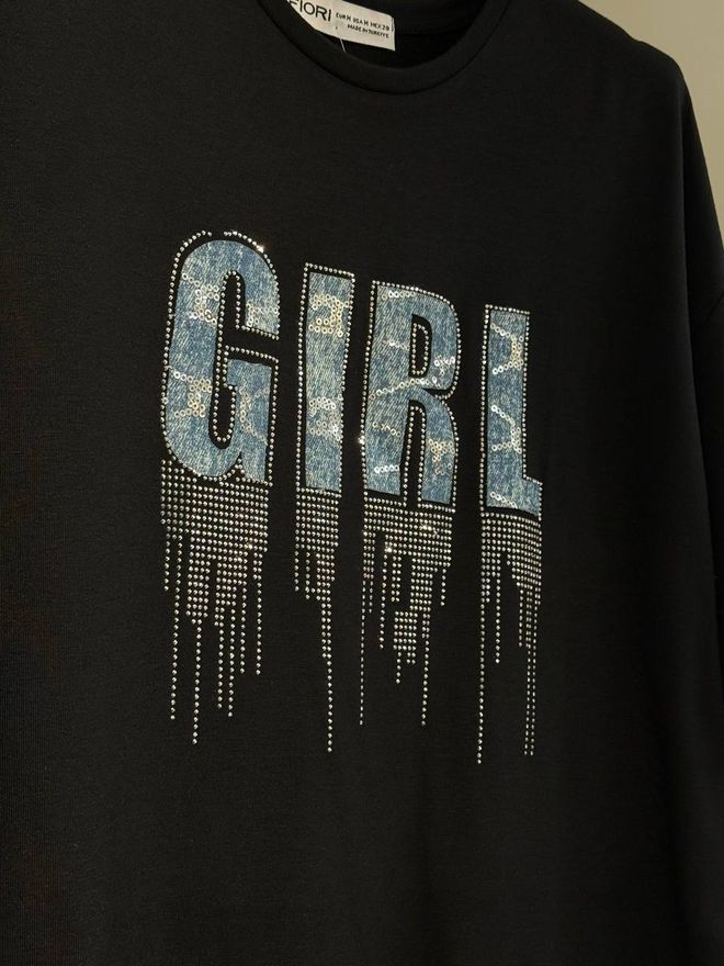 Fiori T Shirt Mit Buchstabenmuster Großhandelskleidung Lässig