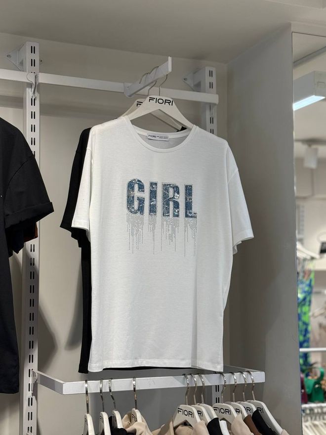 Fiori Letter Printed Tshirt Wholesale Clothing No Fabric