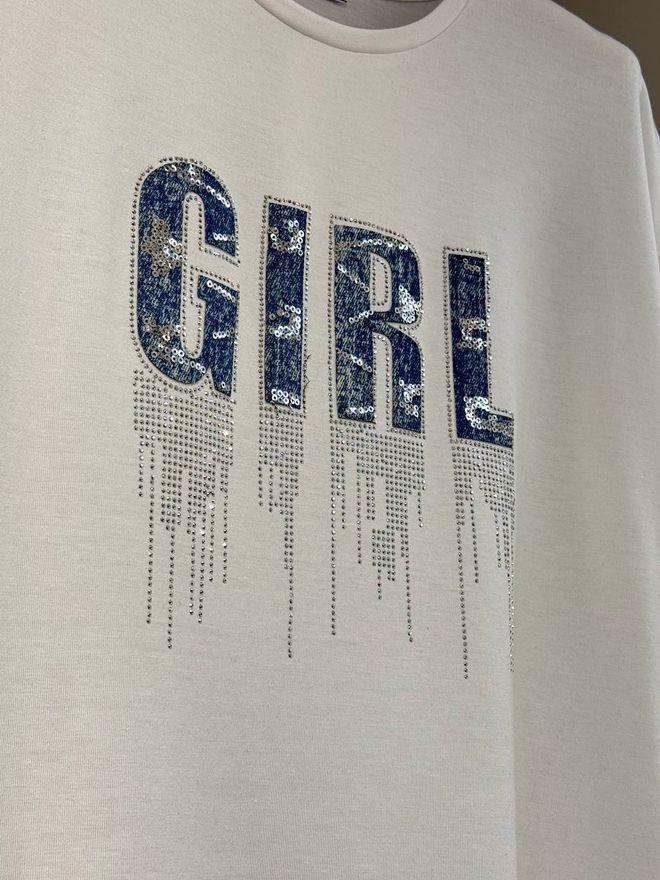 Fiori Letter Printed Tshirt Wholesale Clothing Fall