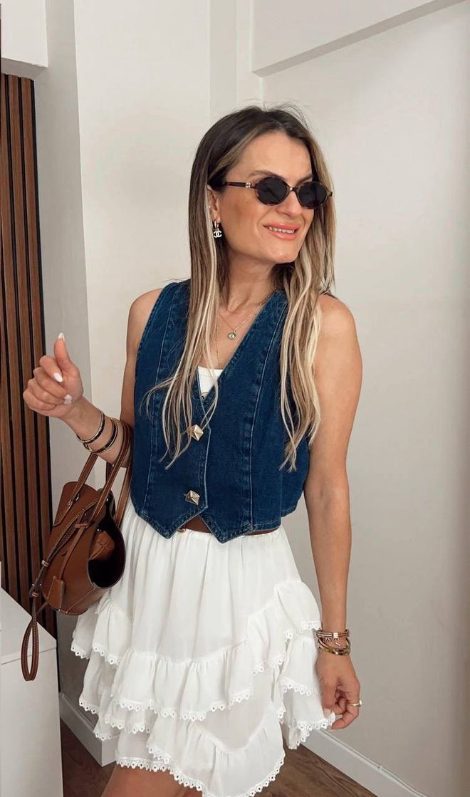 Fiori Γυναικείο Τζιν Γιλέκο Χονδρικό εμπόριο ενδυμάτων Casual