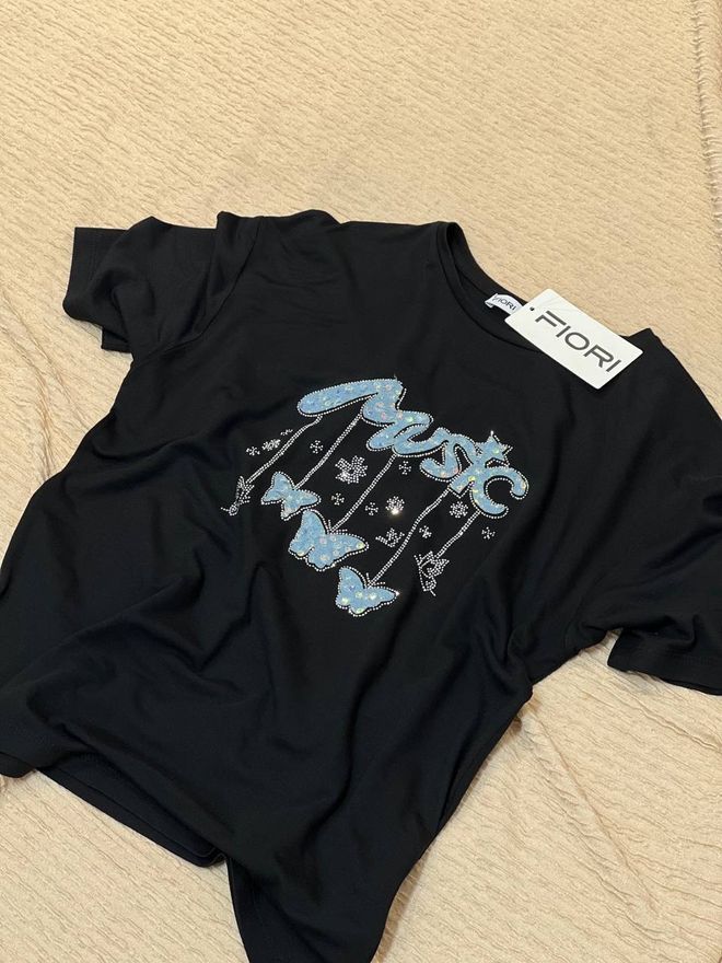 Fiori Letter Printed Tshirt Wholesale Clothing No Fabric