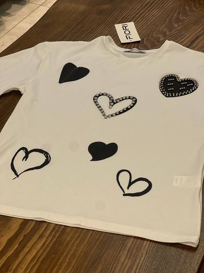 Fiori Bedrucktes T Shirt Großhandelskleidung Lässig