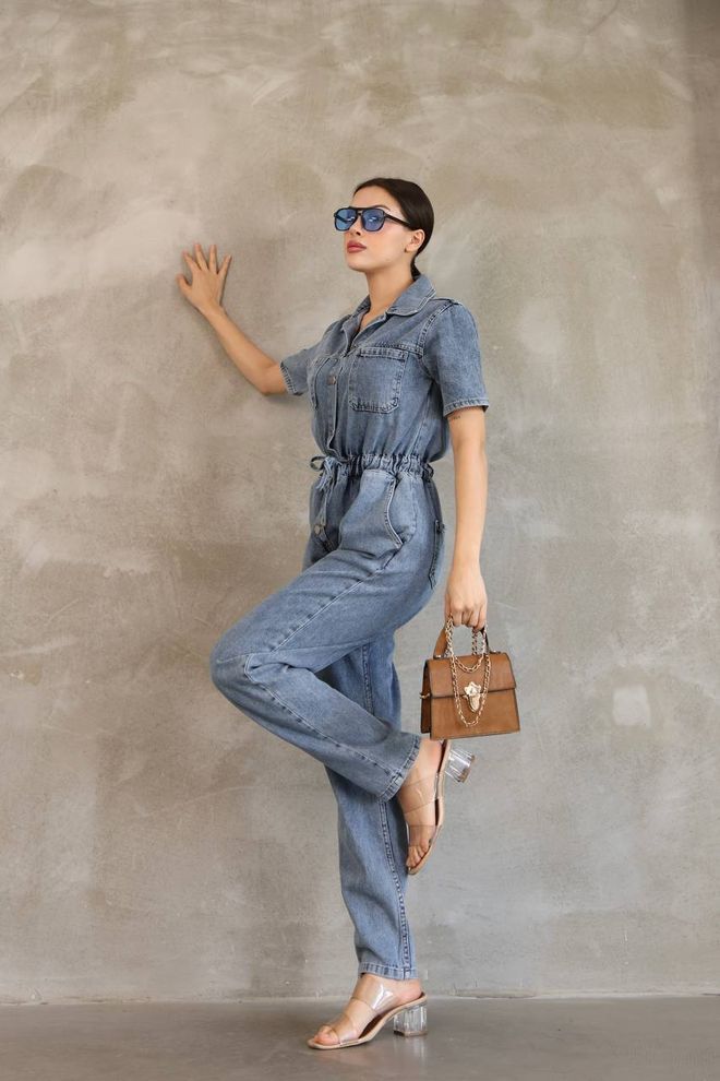 Fiori Jean Tulum Beli Lastikli Toptan Giyim 5