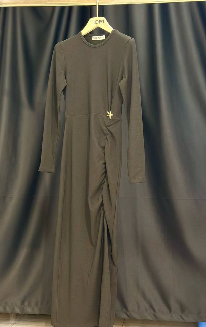 Fiori Khaki Modest Elegant Formal Kleid Großhandelskleidung Lounge