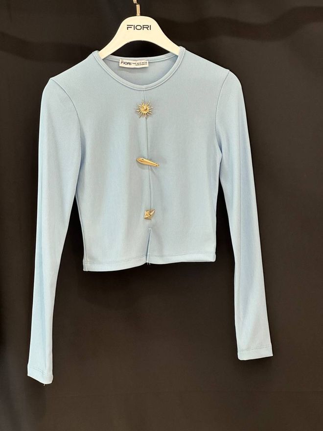 Fiori Bluză Cu Mânecă Lungă Cu Accesoriu La Soare Drapat Îmbrăcăminte cu ridicata Casual