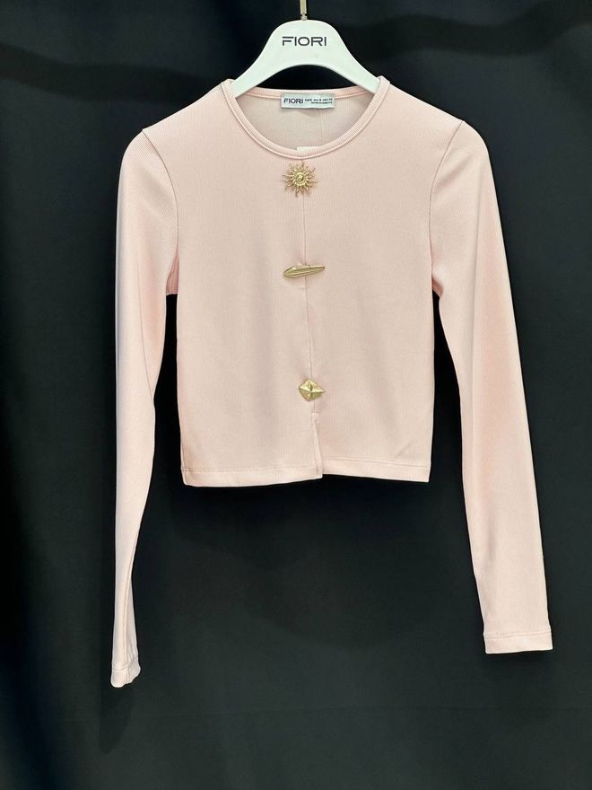 Fiori Bluză Cu Mânecă Lungă Cu Accesoriu La Soare Drapat Îmbrăcăminte cu ridicata Casual