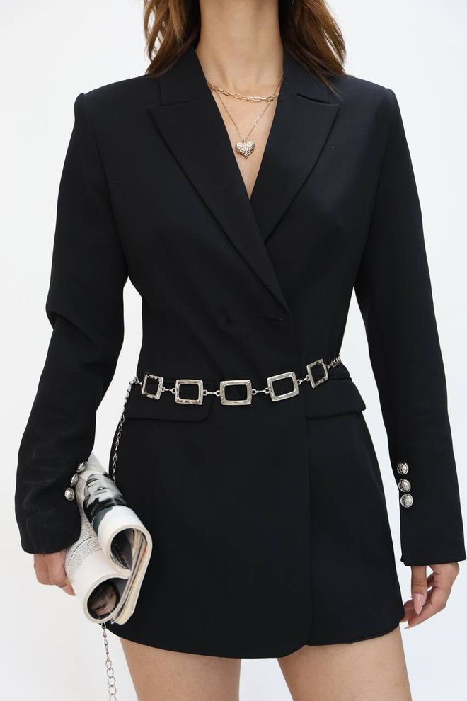 Fiori Square Design Chain Shirt Jacket Dress Pants Belt Wholesale Clothing 1