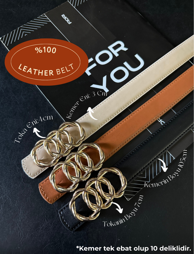 Fiori Oryginalna Wyściełana Skórzana Klamra United Ring Damskie Spodnie Na Pasek Hurtowa sprzedaż odzieży Casual