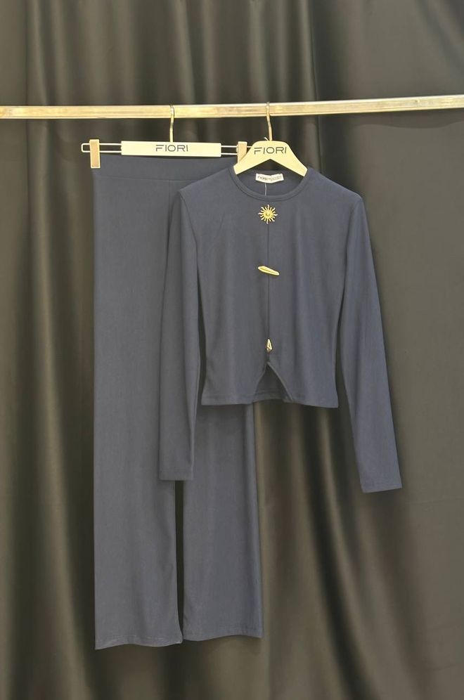 Fiori Αθλητική Φόρμα Μπλε Μαρέν Casual Αθλητικό Κομψό Χονδρικό εμπόριο ενδυμάτων 1
