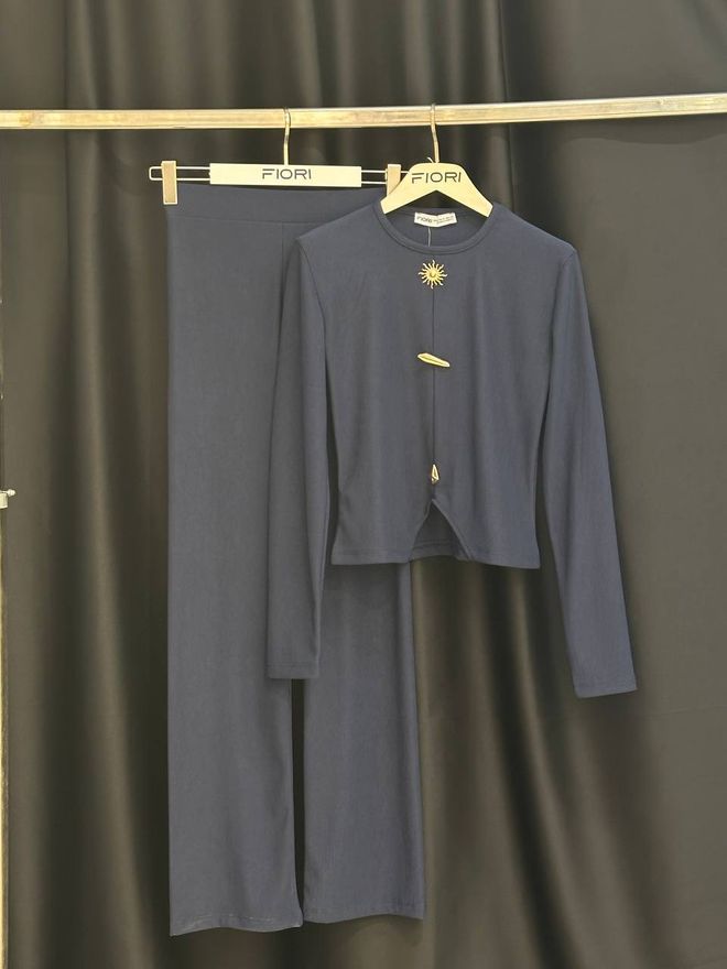 Fiori Αθλητική Φόρμα Μπλε Μαρέν Casual Αθλητικό Κομψό Χονδρικό εμπόριο ενδυμάτων Σαλόνι